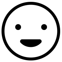 Black and white smiley face